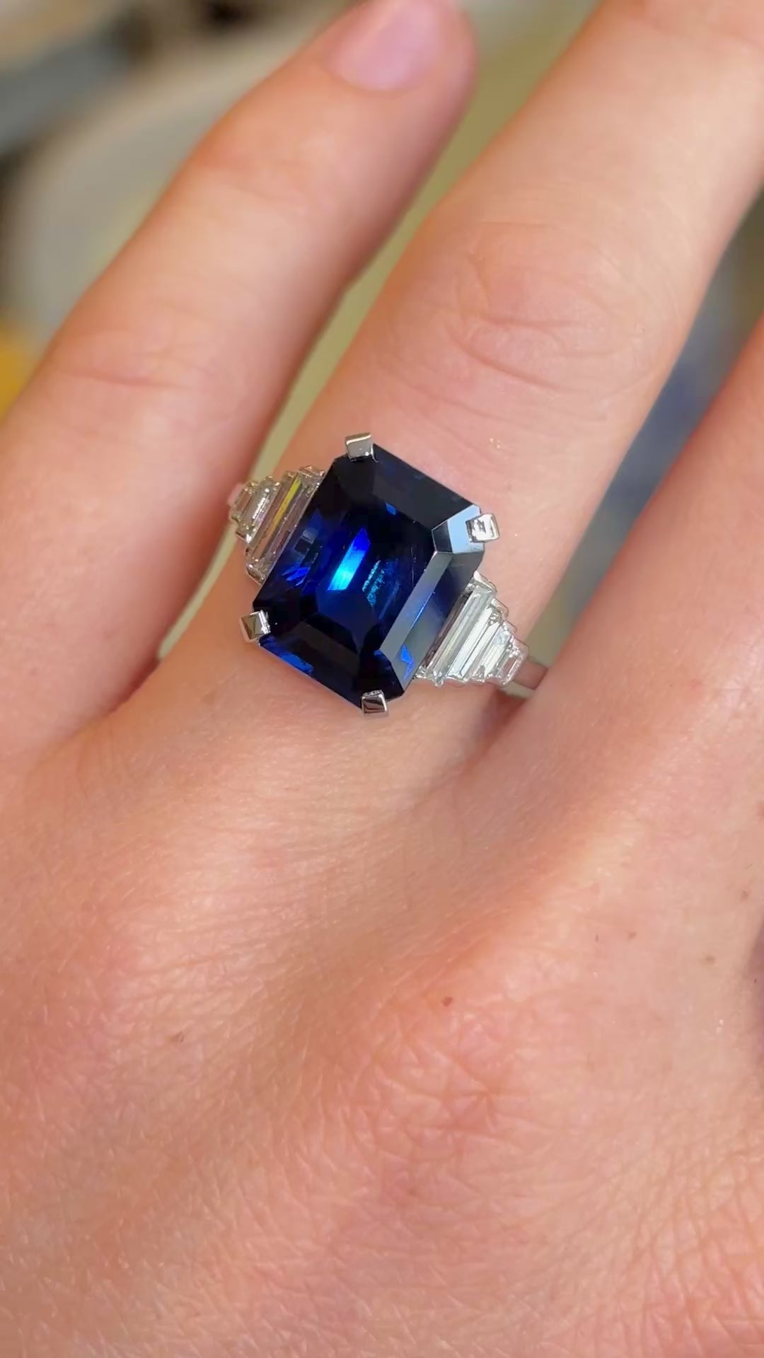Vintage, Art Deco sapphire & diamond ring