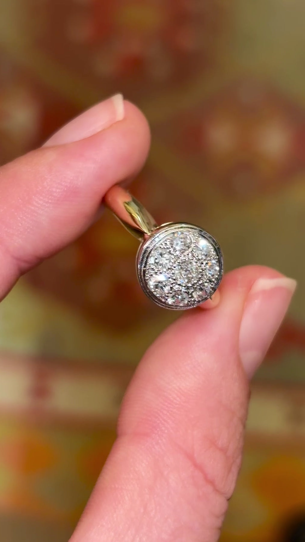 Vintage, 1930s diamond cluster ring