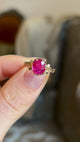 Antique, Edwardian single-stone pink ruby ring