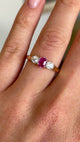 Antique, Victorian ruby & diamond three-stone ring