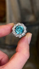 Vintage, 1980s zircon & diamond cluster cocktail ring
