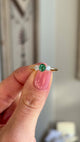 Vintage, 1970s emerald & diamond three-stone ring