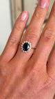 
Vintage, 1950s sapphire & diamond cluster ring
