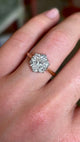 Antique, Edwardian old cut diamond cluster ring