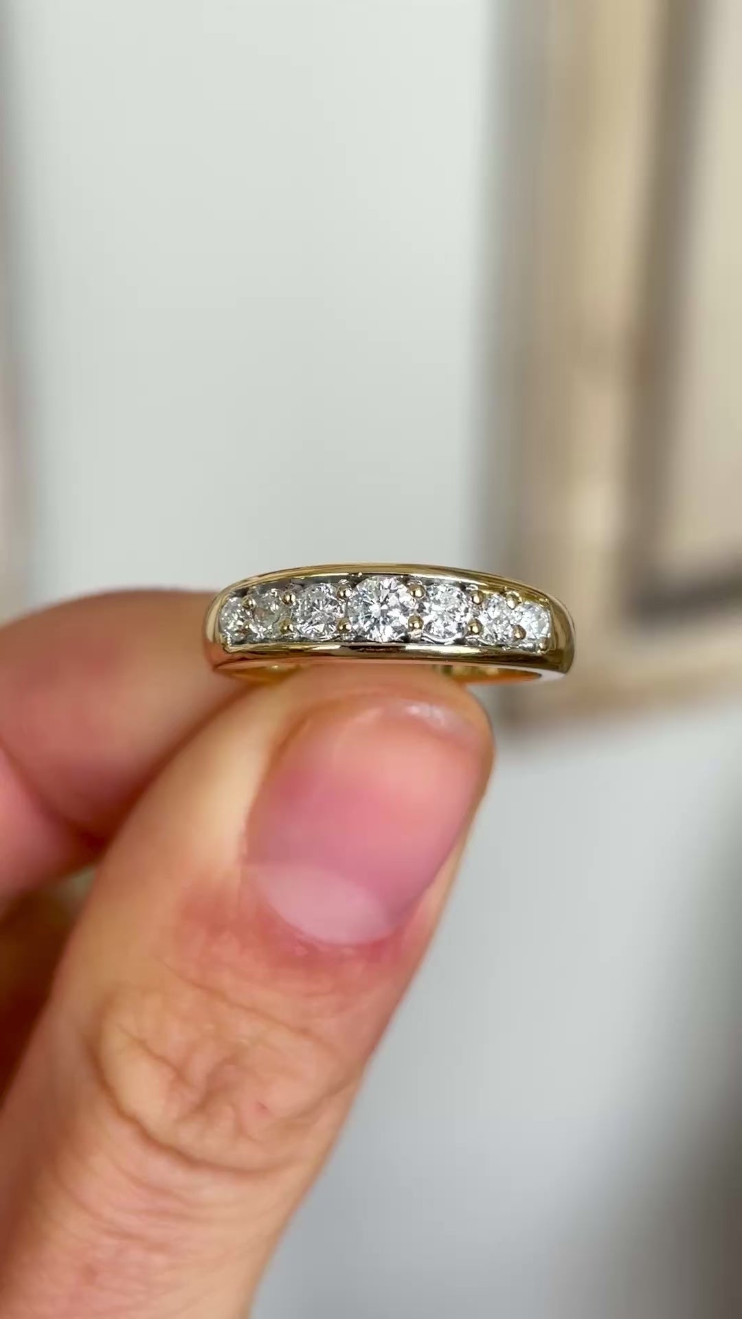 Vintage, 1980s half-hoop diamond ring