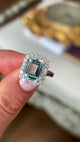 Vintage, 1960s aquamarine & diamond cluster ring