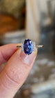 Vintage, Art Deco violet sapphire and diamond ring