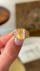 Antique, Late Victorian yellow sapphire signet ring
