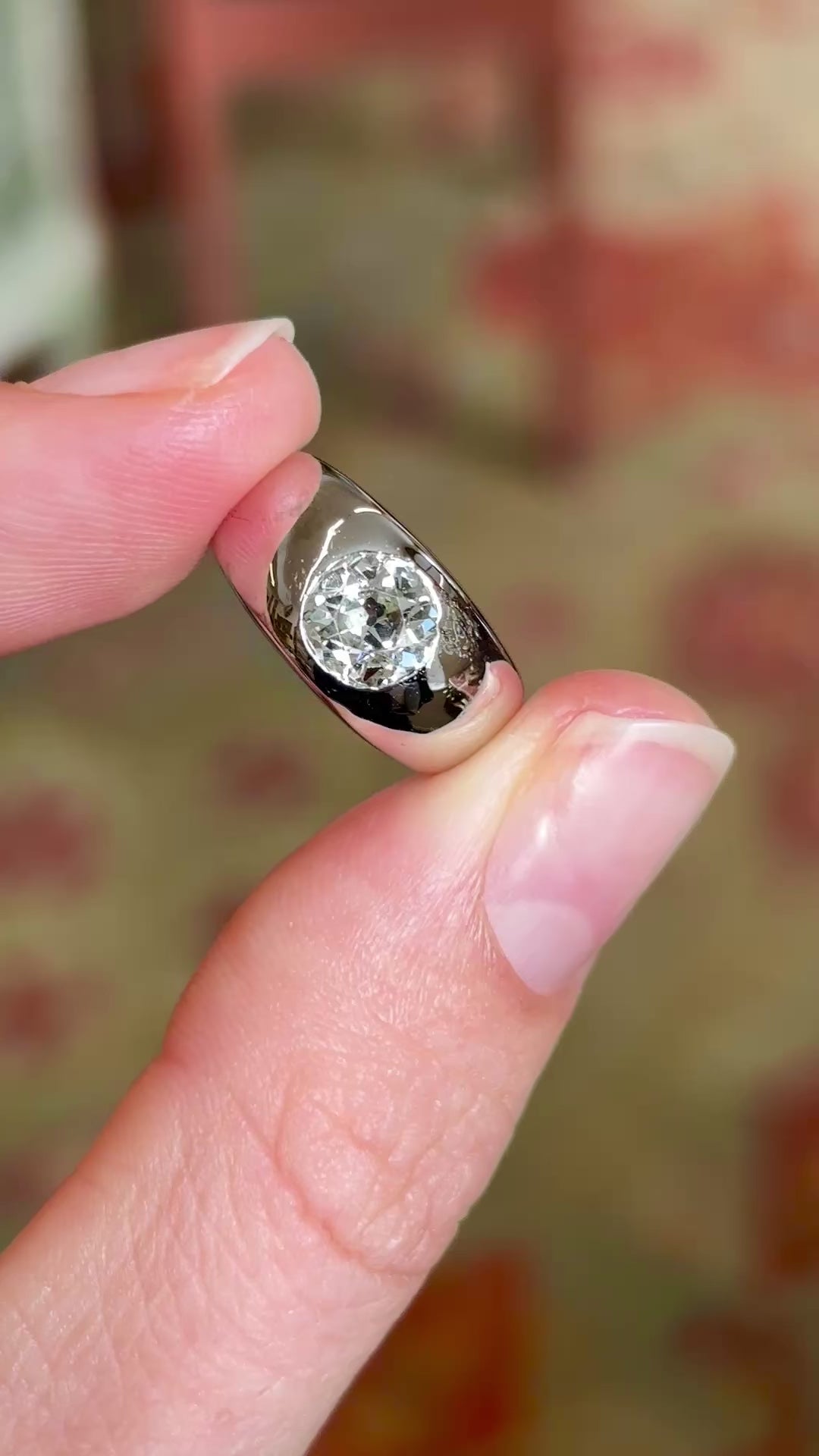  Vintage, late Art Deco old-cut diamond statement ring