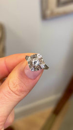 Vintage, Art Deco diamond engagement ring, 18ct white gold