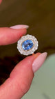 Vintage, 1950s sapphire & diamond cluster ring