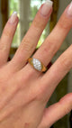 Asprey diamond and yellow gold band, worn on hand and moved around to give perspective.