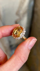 Vintage, 1960s topaz & diamond cluster ring