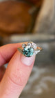 Vintage, 1950s unusual zircon & diamond ring