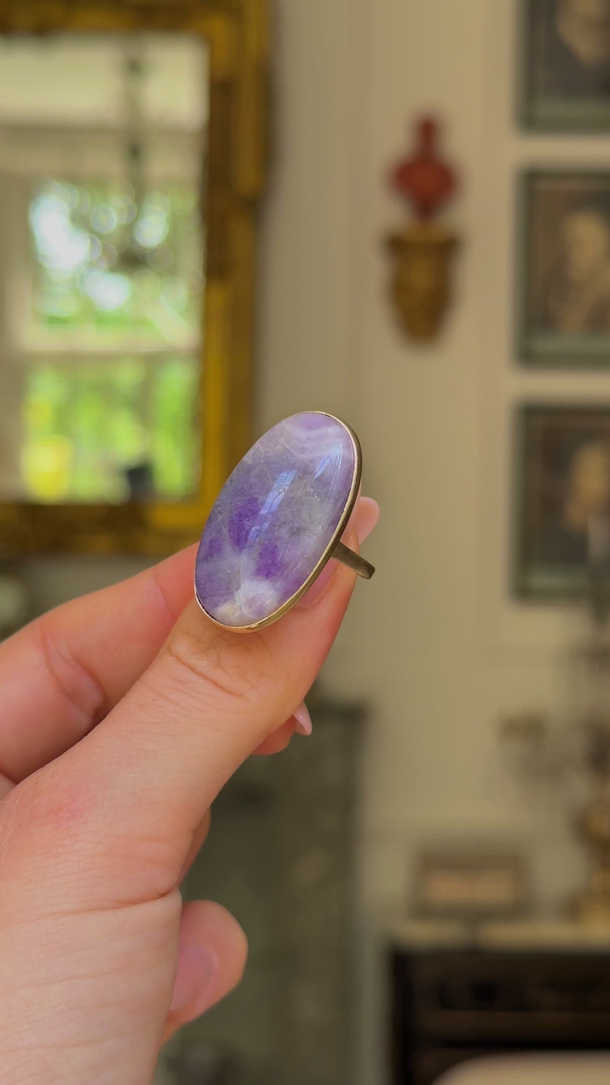 French | powerful, natural amethyst ring