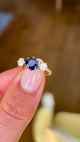 Vintage, 1930s sapphire & diamond three-stone ring