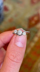 Vintage, Art Deco three-stone diamond twist engagement ring