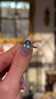 Antique, oval-cut aquamarine single stone ring