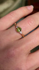 Oval-cut yellow sapphire & diamond three-stone ring
