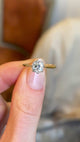 Antique, Edwardian diamond solitaire engagement ring