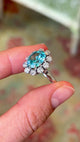Vintage, zircon & diamond cluster ring