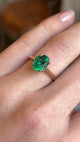 Oval-cut emerald single-stone ring