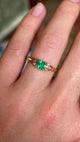 Vintage, 1960s emerald & diamond cluster ring