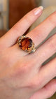 Vintage, 1970s citrine cocktail ring