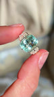 Vintage, 1920s sea green aquamarine cocktail ring