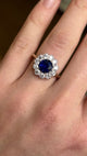 Antique, Edwardian sapphire & diamond cluster ring