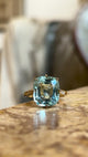 Contemporary, aquamarine cocktail ring