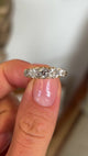 Antique, Edwardian diamond half-hoop ring