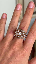 Vintage, 1950s Cartier diamond bombé ring