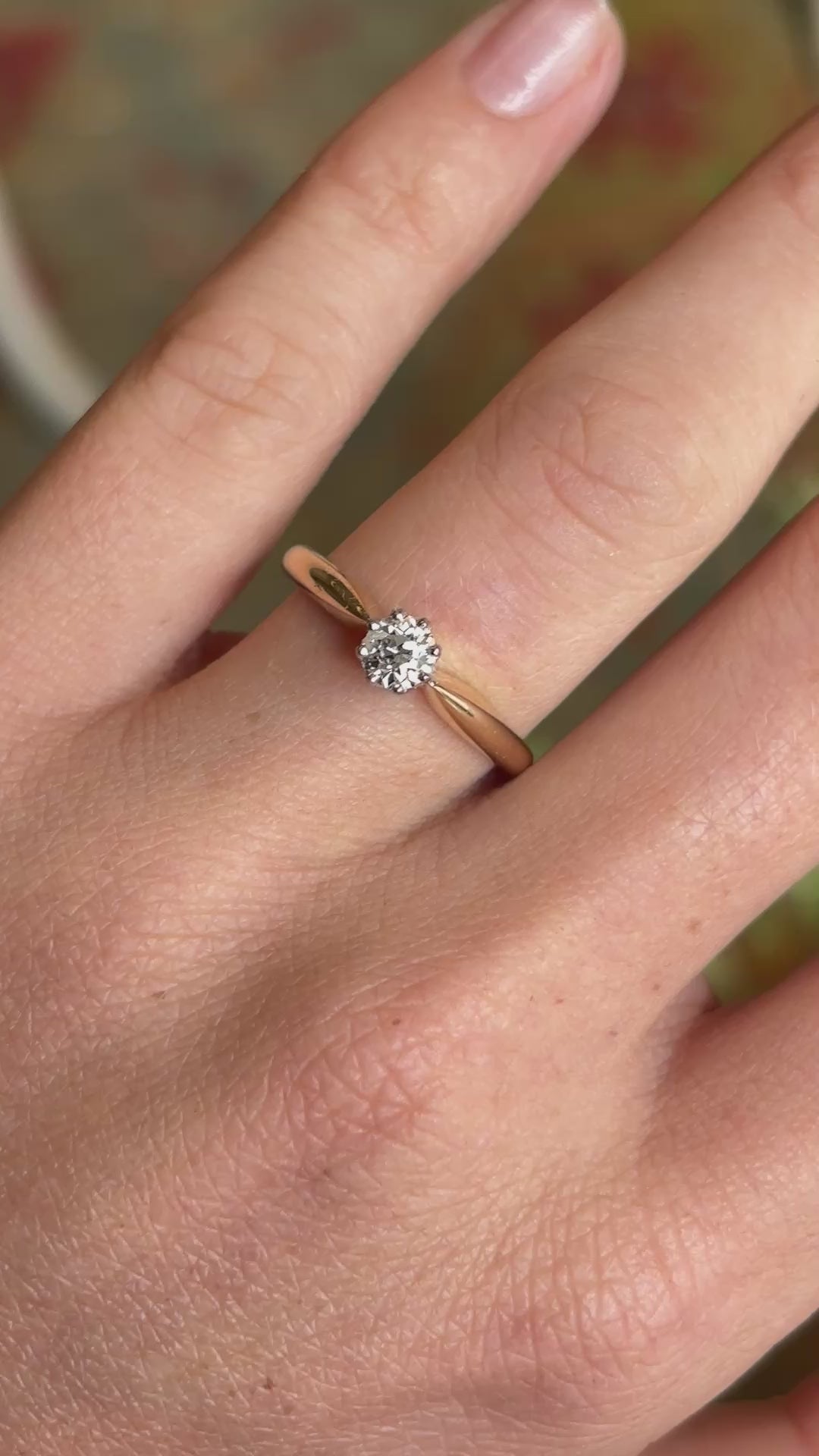 Vintage, 1930s diamond solitaire ring
