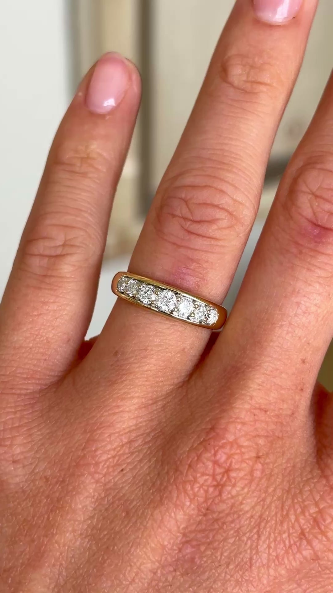 Vintage, 1980s half-hoop diamond ring