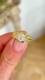 Antique, Victorian diamond cluster engagement ring