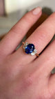 Vintage, sapphire and diamond engagement ring