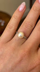 Exceptional, Edwardian, natural pearl & diamond ring