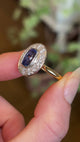 Vintage, 1980s French sapphire & diamond cluster ring
