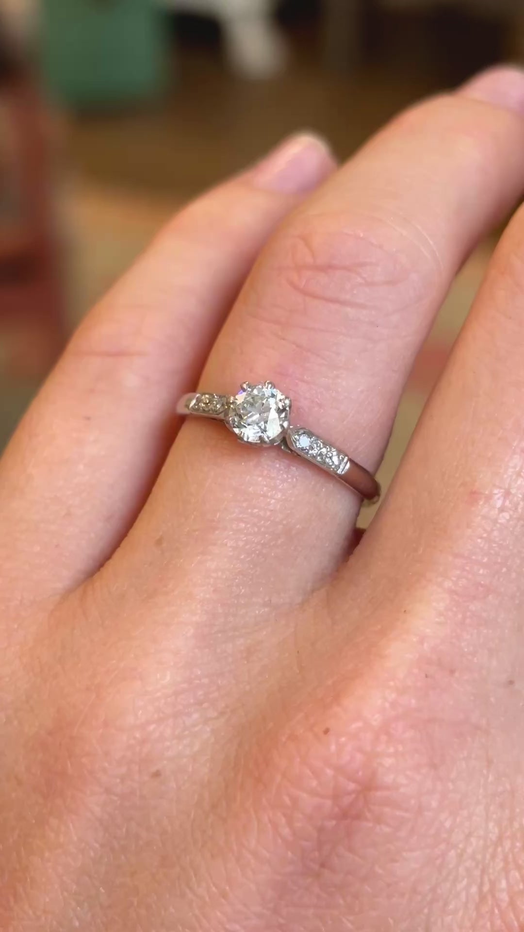 Vintage, 1930s diamond engagement ring