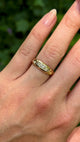 Antique, Edwardian five stone diamond engagement ring, 18ct yellow gold