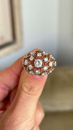 Vintage, 1950s Cartier diamond bombé ring