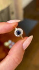 Vintage, 1960s sapphire & diamond cluster ring