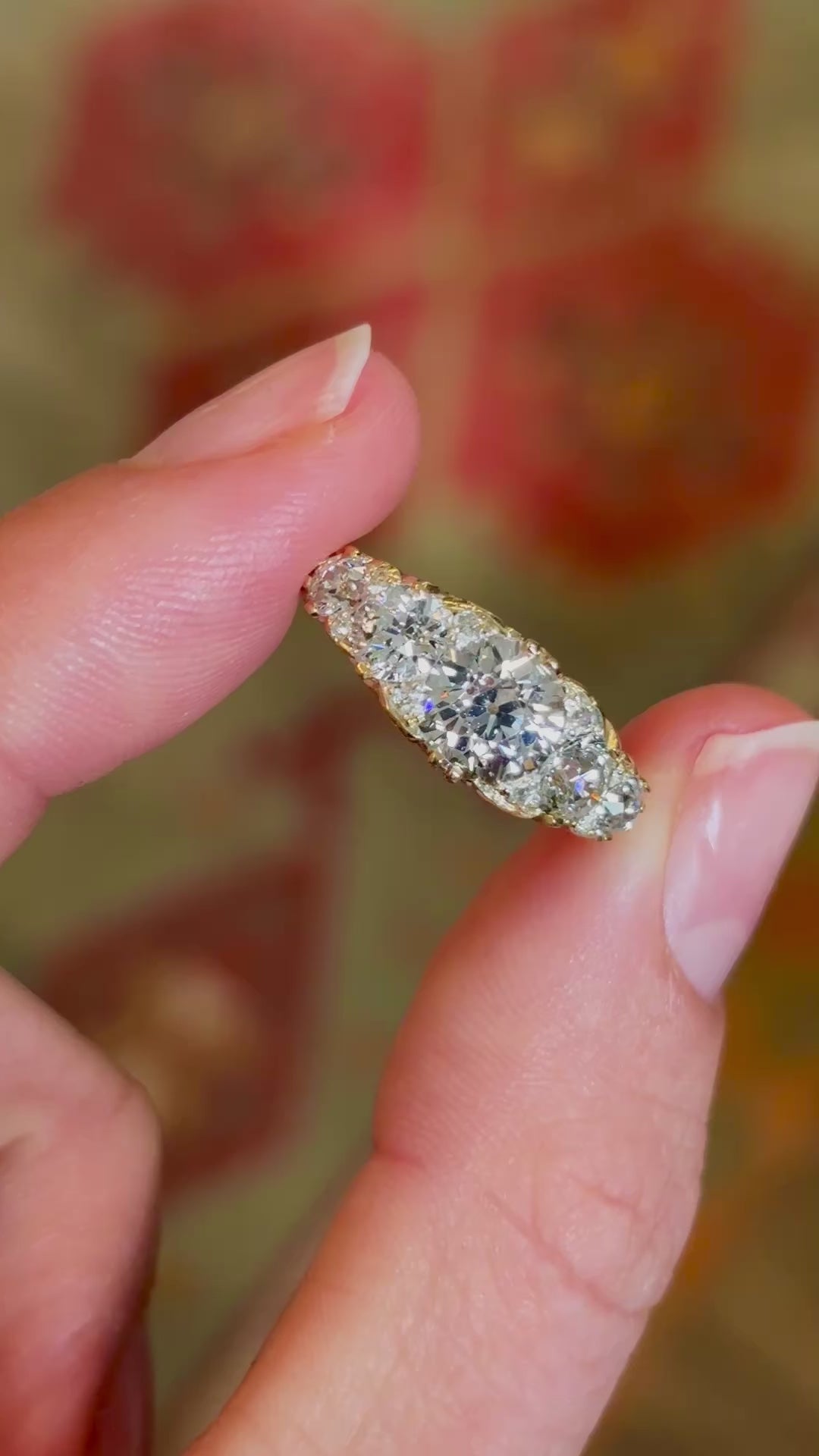 Antique, Victorian five-stone diamond engagement ring