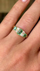 Antique, Edwardian emerald & diamond ring
