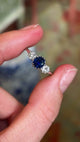Vintage, 1960s sapphire & diamond three-stone ring