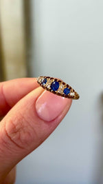 Antique, Edwardian sapphire & diamond ring