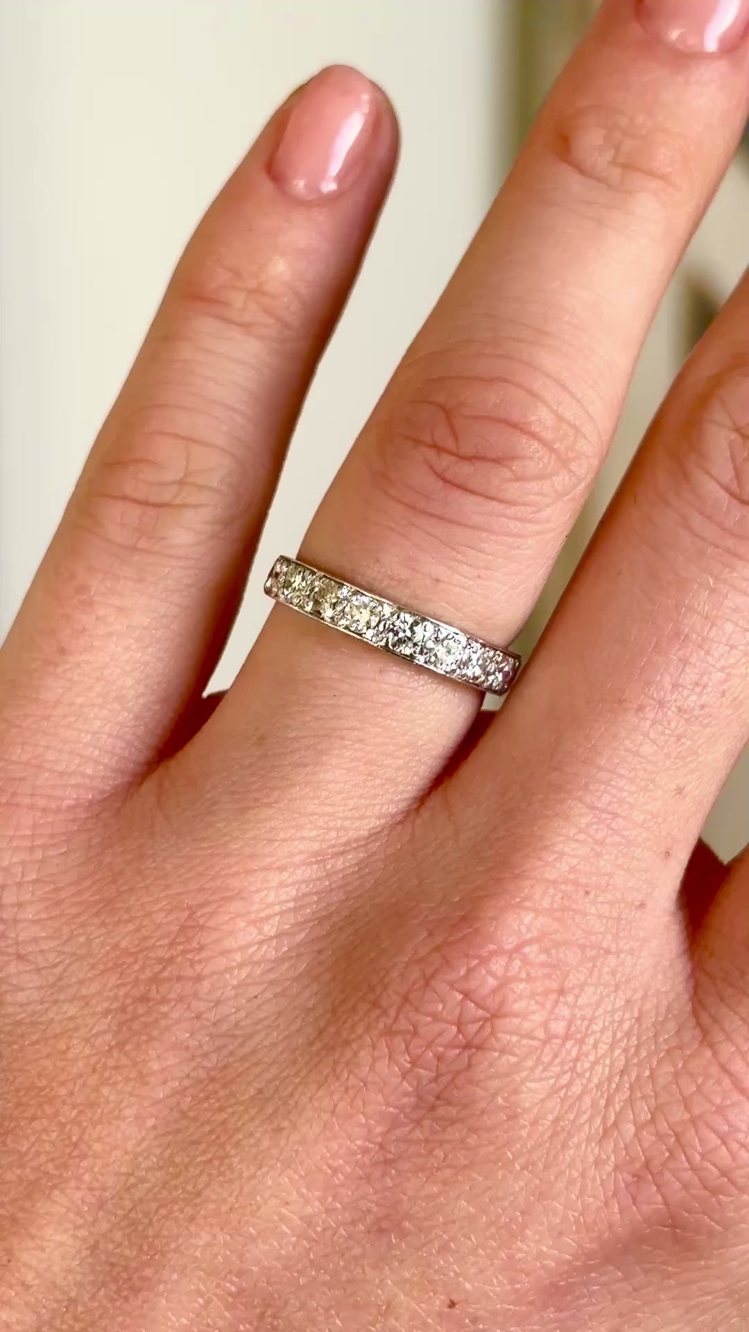Vintage, 1980s diamond half-eternity ring