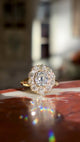 Antique, Edwardian old-cut diamond cluster engagement ring