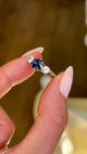 Vintage, 1930s sapphire & diamond three-stone ring